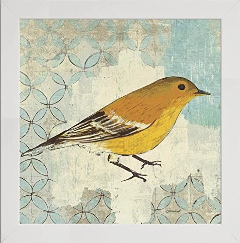 Frame Company Watson Range Pine Warbler by Kathrine Lovell, Frame - 60 x 60 cm, White/Black