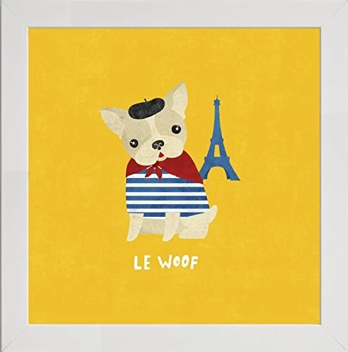 Frame Company Watson Range Good Dogs French Bulldog Bright by Moira Hershey, Frame - 60 x 60 cm, White