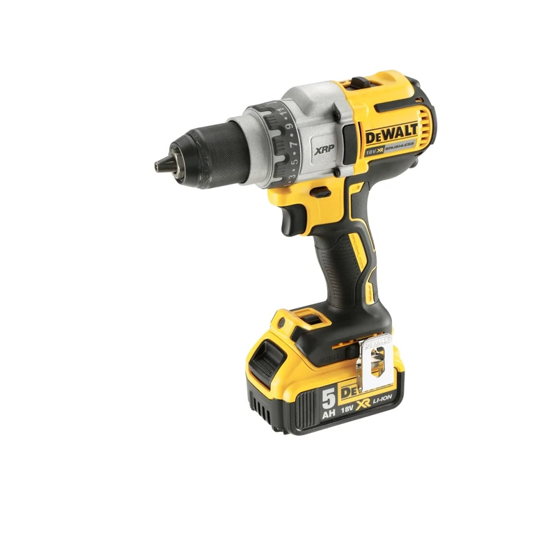 DEWALT DCD991P2-GB DEWDCD991P2 18V Cordless XR 3 Speed Brushless Drill Driver (2 x 5Ah Batteries) in TStak, 18 V, Yellow/Black