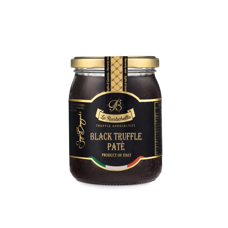 La Rustichella - Black Truffle Patè - 100% Made in Italy | Vegan, Gluten-Free, Cholesterol-Free (500g)
