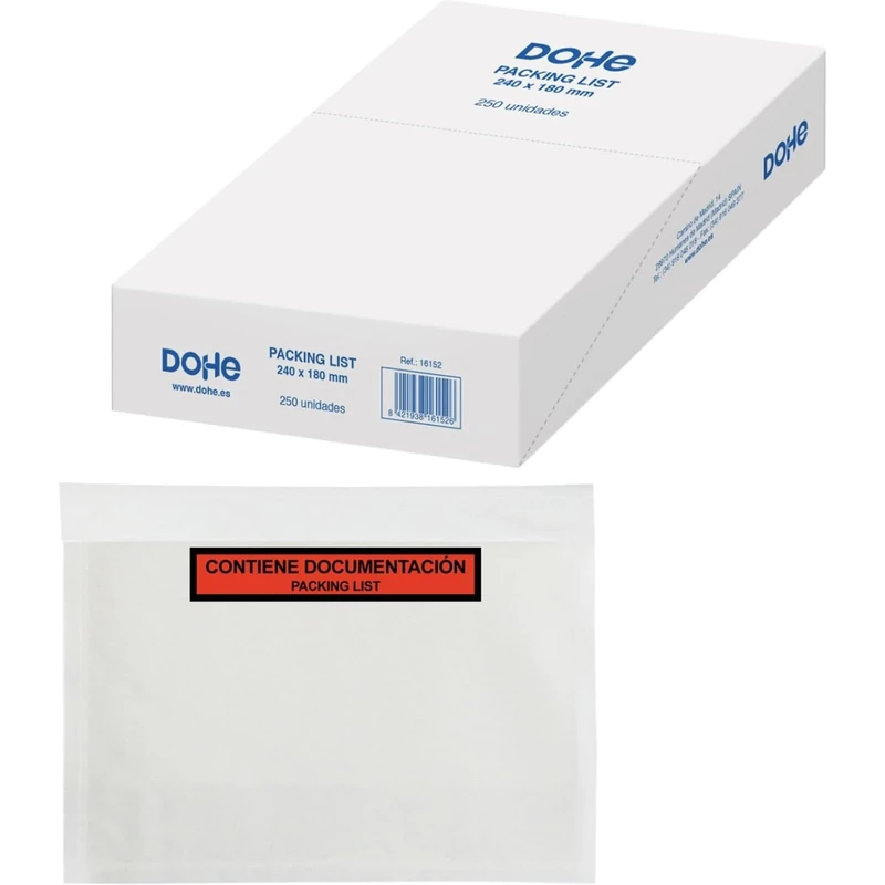 PKA Packing List Envelopes, 240 x 180 mm, Pack of 250