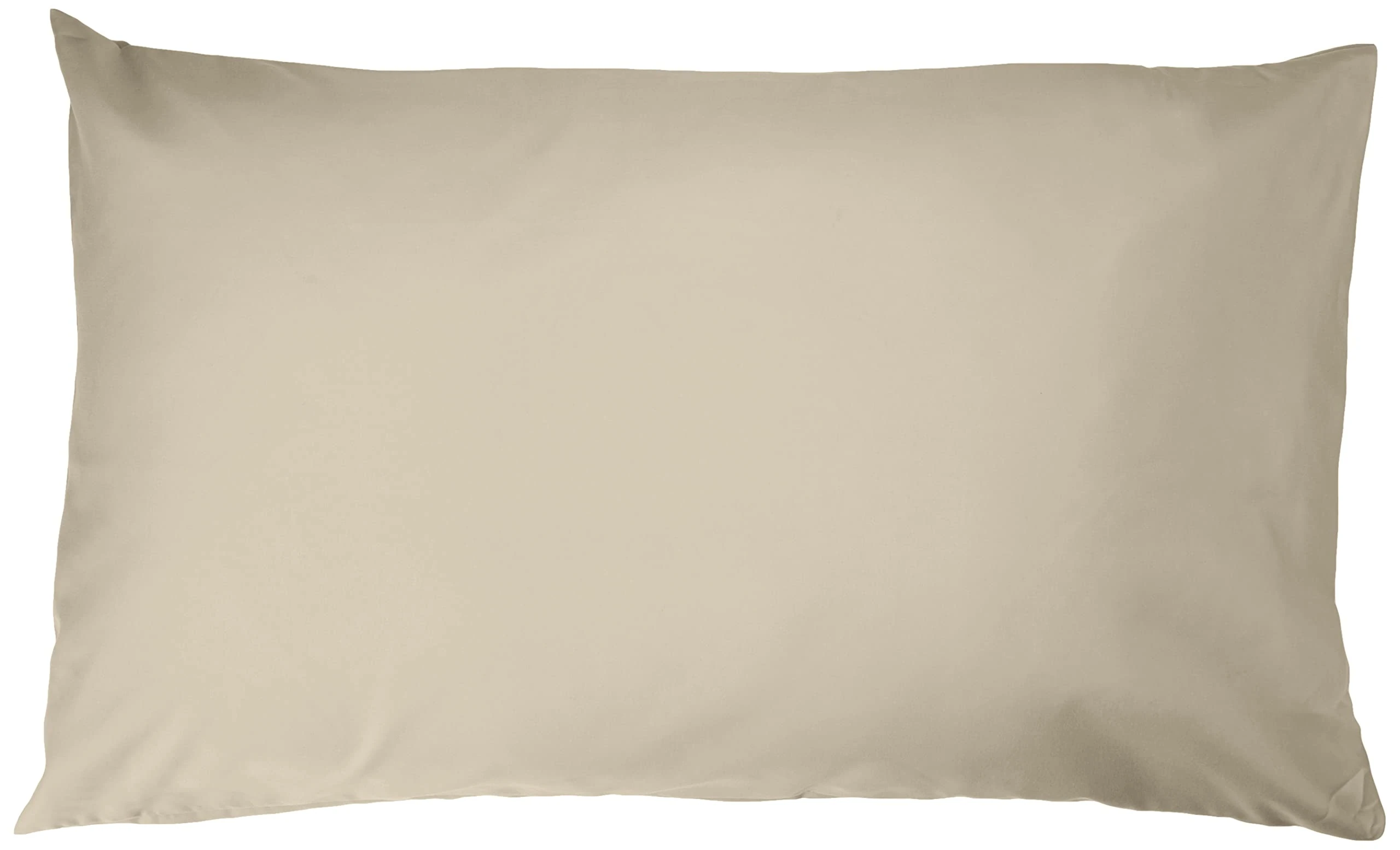 Amazon Basics Microfiber Pillowcases, 80 x 50 cm (Pack of 2), Beige