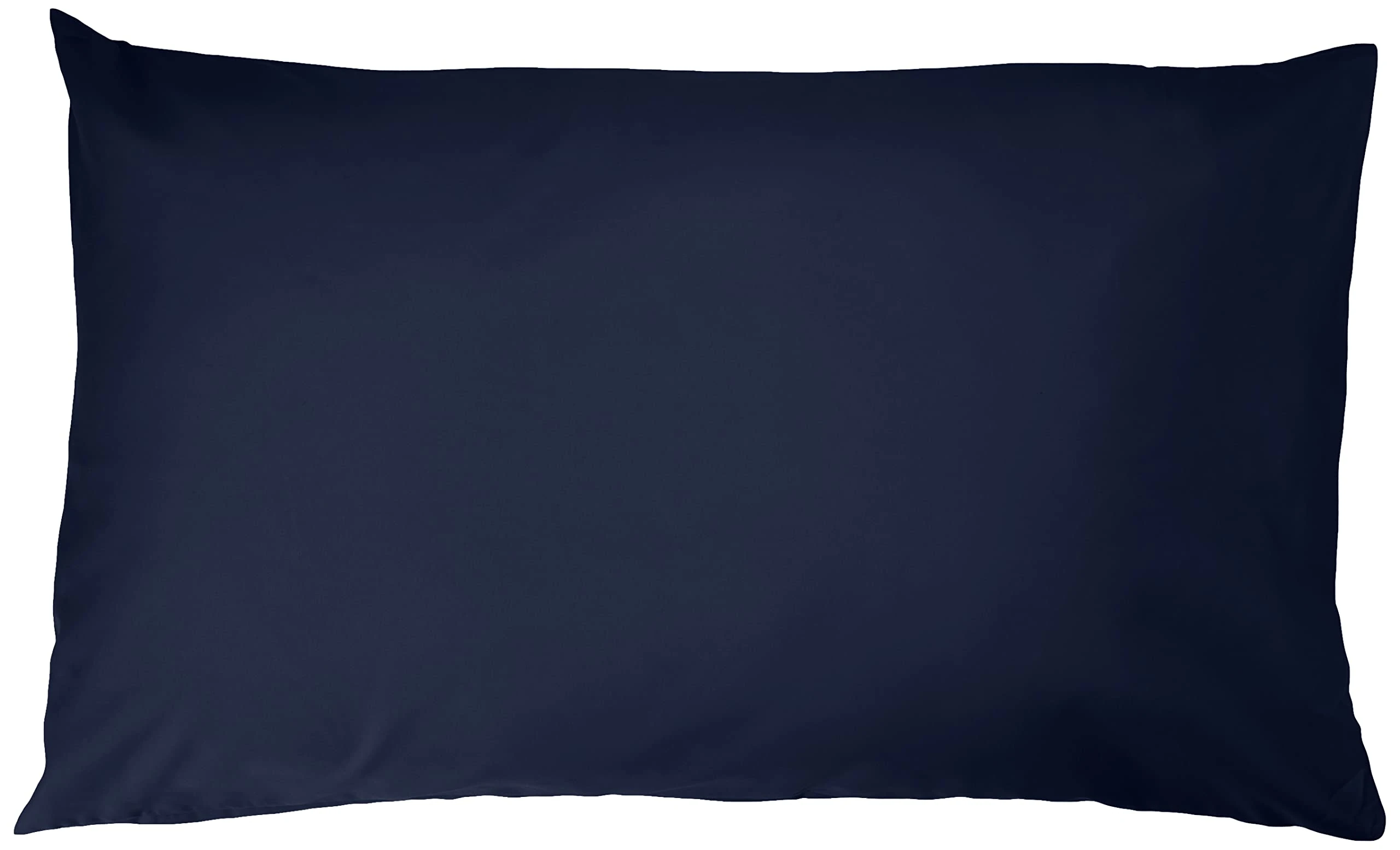Amazon Basics Microfiber Pillowcases, Standard Size 50 x 80 cm (Pack of 2), Navy Blue