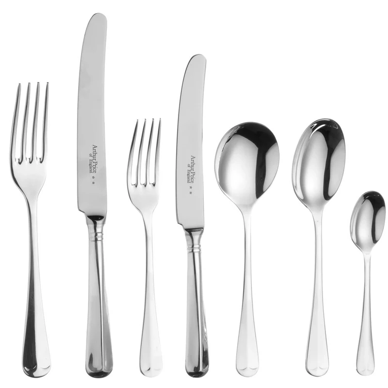 Arthur Price of England Sovereign Rattail Canteen, Stainless Steel, 46-Piece
