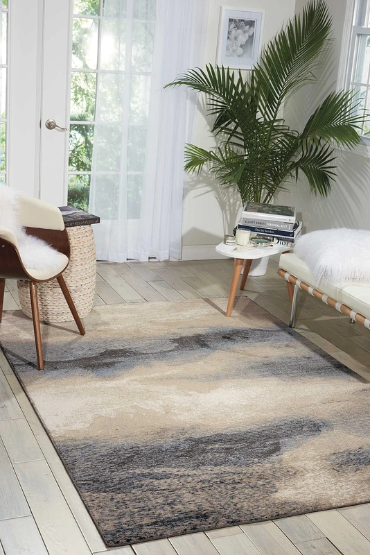 Nourison MAE06 Maxell Rug, Flint 2.29m x 0.66m - Image 1