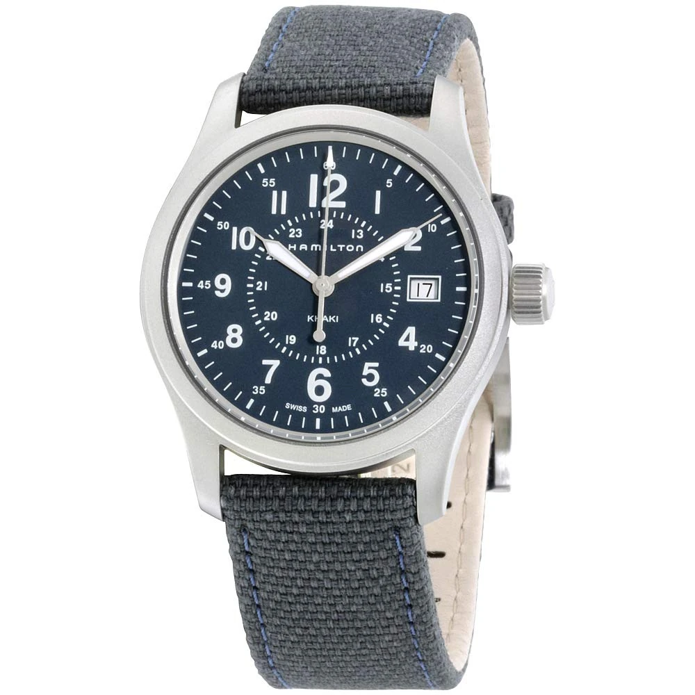 Hamilton Khaki Field Blue Dial Nylon Strap Men's Watch H68201943