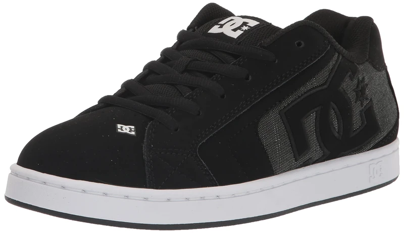 Dc Shoes Men Net Low-Top Sneakers, Black (Black/Black/White), 7.5 UK