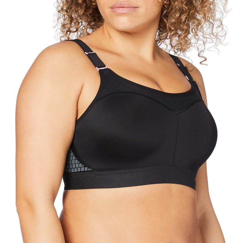Triumph Women's Triaction Control Lite W01 EX, Minimizer sports bra, BLACK