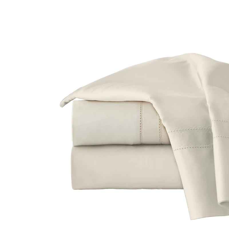 pointehaven 620 Thread Count Long Staple Cotton Deep Pocket Oversized Sheet Set, Queen, Bone