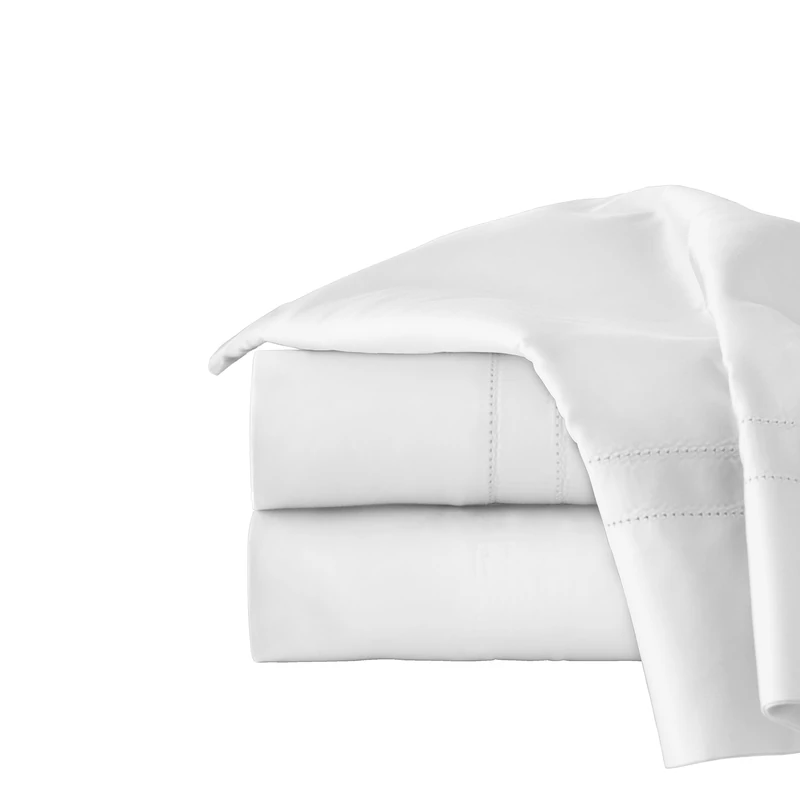 pointehaven 620 Thread Count Long Staple Cotton Deep Pocket Oversized Sheet Set, Queen, White