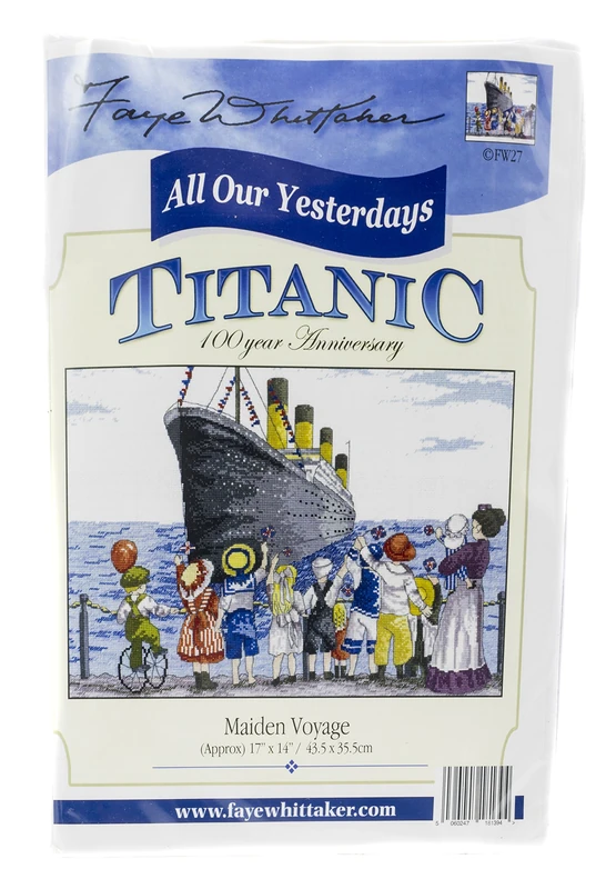 Faye Whittaker All Our Yesterdays Titanic (Cross Stitch Kit), range, Mixed, 25 x 15 x 2 cm