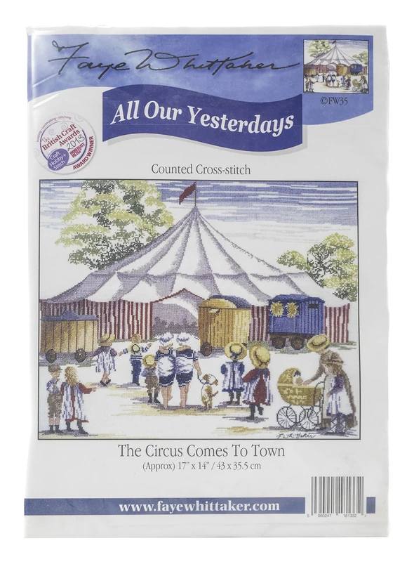 Faye Whittaker All Our Yesterdays The Circus Come to Town (Cross Stitch Kit), range, Mixed, 25 x 15 x 2 cm