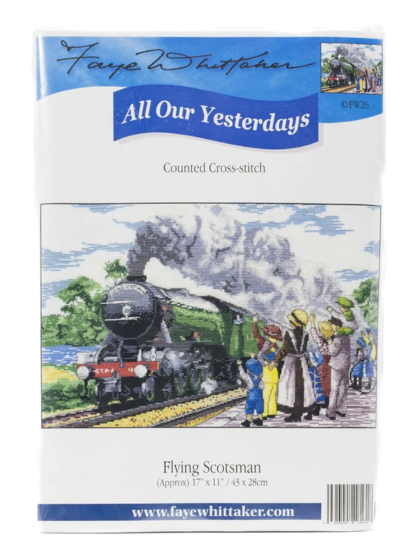 Faye Whittaker All Our Yesterdays Flying Scotsman (Cross Stitch Kit), range, Mixed, 25 x 15 x 2 cm