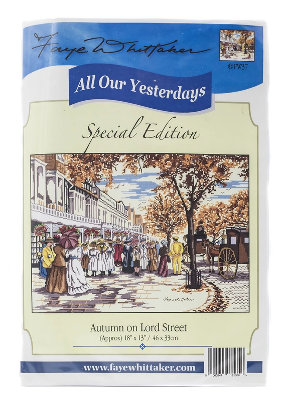 Faye Whittaker All Our Yesterdays Autumn On Lord Streets (Cross Stitch Kit), range, Mixed, 25 x 15 x 2 cm