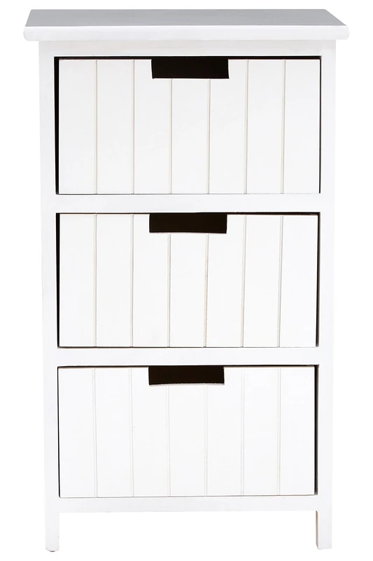 Premier Housewares New England 3-Drawer Chest, Wood, White