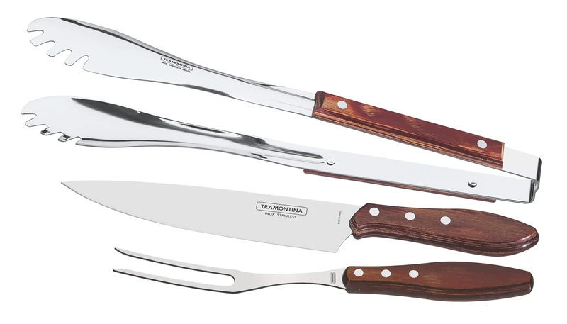 Tramontina 29899/266 Barbecue Set - Red (3-Piece), Multi Colour