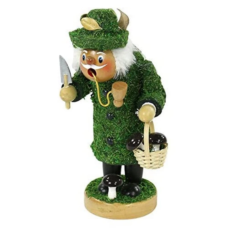 Dekohelden24 521018 Beautiful Smoker Moss Man with Mushroom Basket Approx. 18 cm