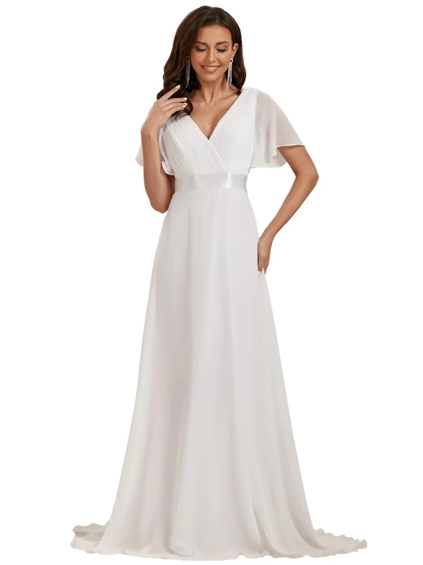 Ever-Pretty Ever Pretty Women's Summer Wedding Party Dresses Evening, 8, White