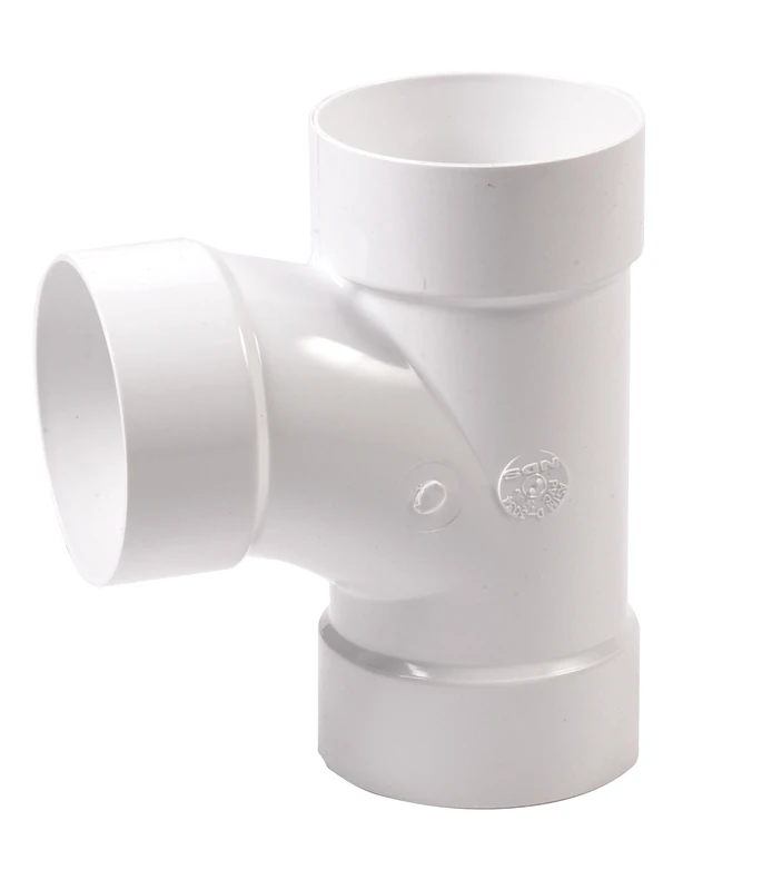 NDS 6P09 6'' PVC Sanitary Tee, Hub by Hub, Pipe Connector, Pipe Fittings - Image 1