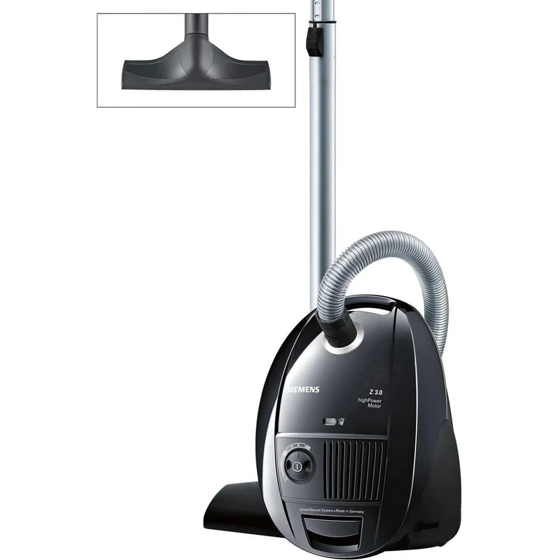 Siemens VSZ3B212 Cylinder vacuum 4L 600W B Black vacuum VSZ3B212, 600 W, B, 34 kWh, 10 A, Cylinder vacuum, Dust bag