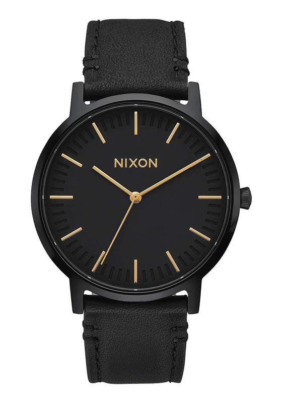 Nixon Unisex Digital Quartz Watch with Leather Strap A1058-1031-00
