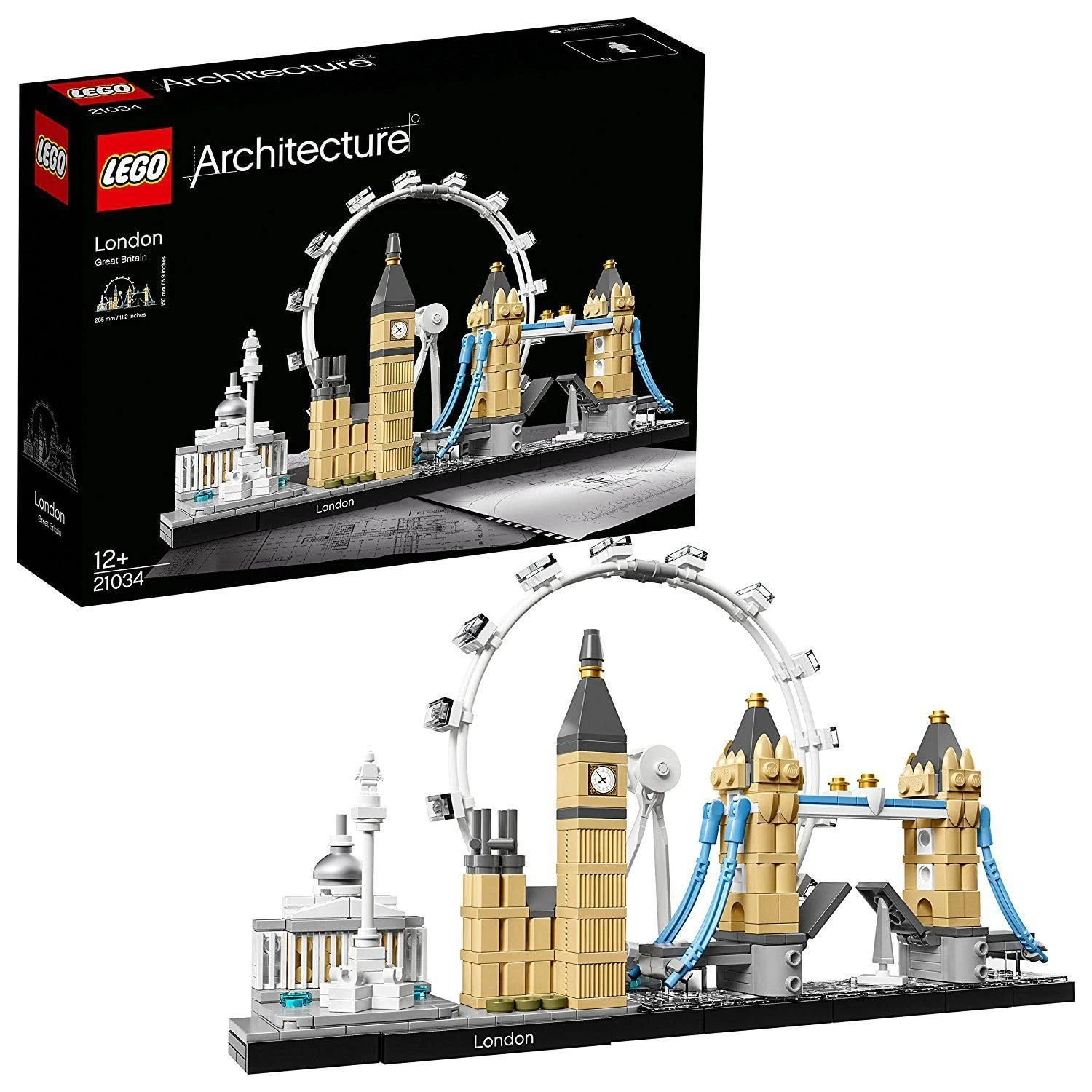 LEGO Architecture Skyline Model Building Set, Model Kit Featuring London Eye, Big Ben, Tower Bridge, Office Home Décor, Collectible Gift Idea for Men, Women and Teens 21034