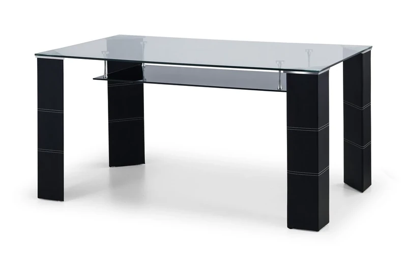 Julian Bowen Dining Table, Black/Glass, 150x90x75 cm GRE001