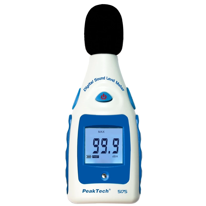 PeakTech P 5175 Digital Sound Level Metre 30–130 dB in A Rating, 1/2 inch Microphone, Class 2, Noise Measurement, Pack of 1