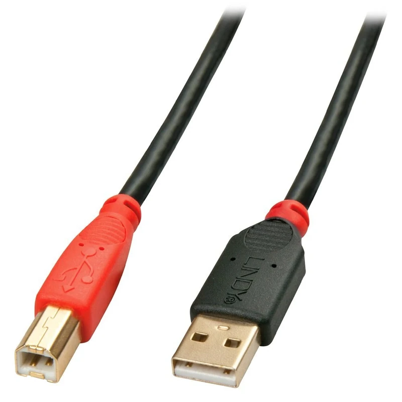 Lindy 15m Type A to B USB 2.0 Active Repeater Cable, Black