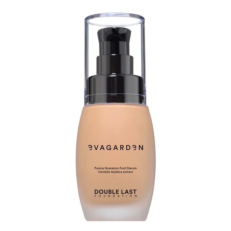 EVAGARDEN Double Last Foundation - Provides Flawless Coverage with Creamy, Light Texture - Protects Skin All Day Long - Offers Incredible Natural and Luminous Finish - 164 Almond - 1.01 oz