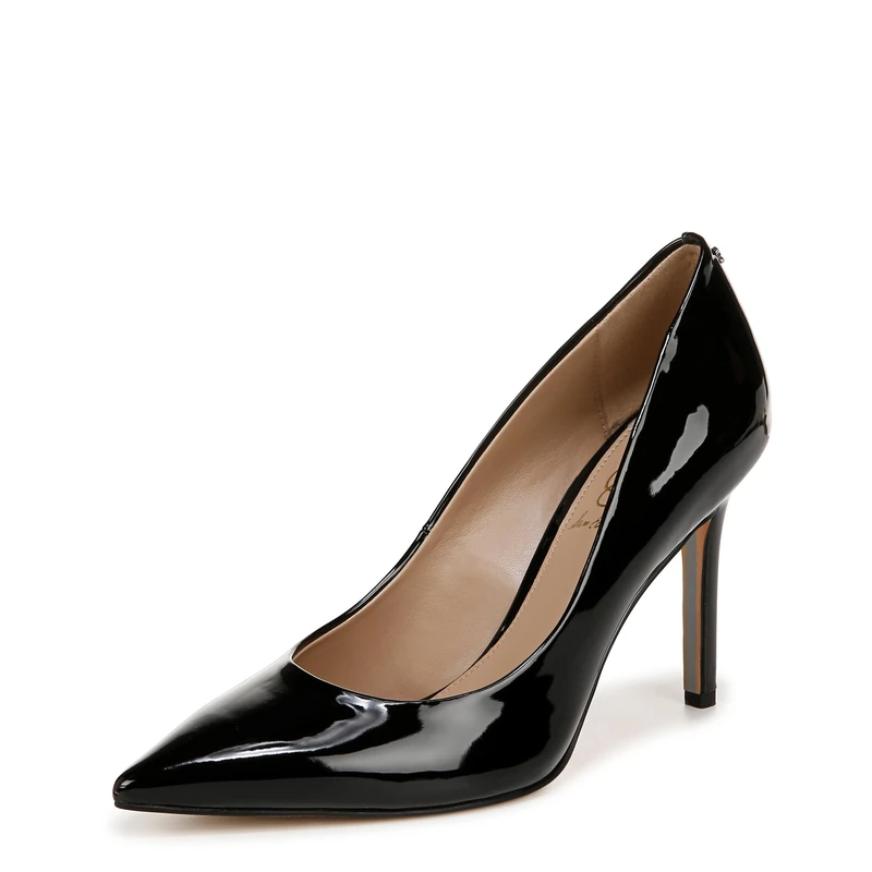 Sam Edelman Women's Hazel Heeled Dress Pumps, Black Patent, Medium Fit, UK 8