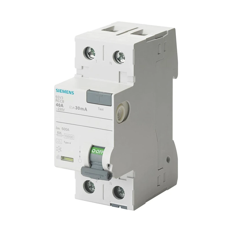 Siemens Sentron – Differential Switch Type-F 40A 1+Neutral 30mA 230V 2 Modules