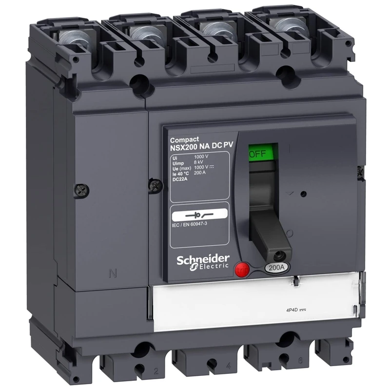 Schneider Elec PBT – Cap 30 03 – Automatic Switch nsx200na Continuous Current PV 200 A 4 Poles