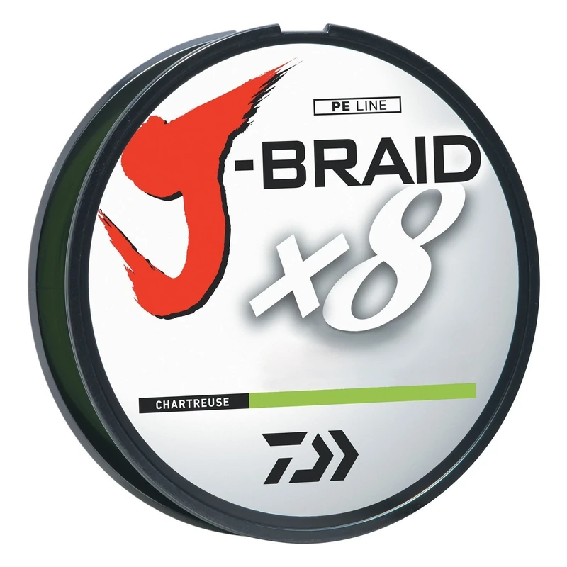 J-BRAIDX8, Bulk, Chartreuse, Mono Dia.= 8lb.
