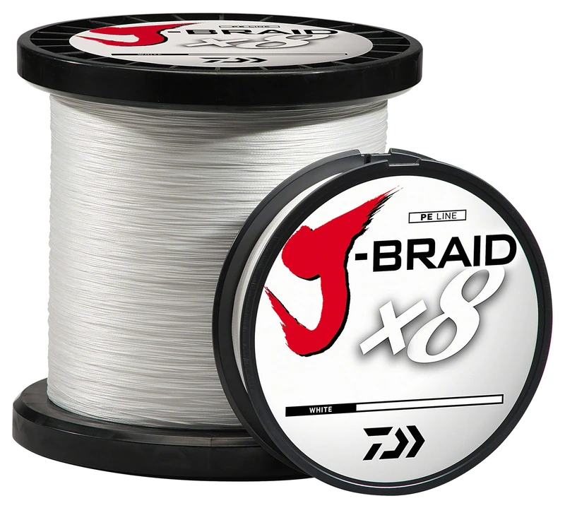 J-BRAIDX8, Bulk, White, Mono Dia.= 10lb.