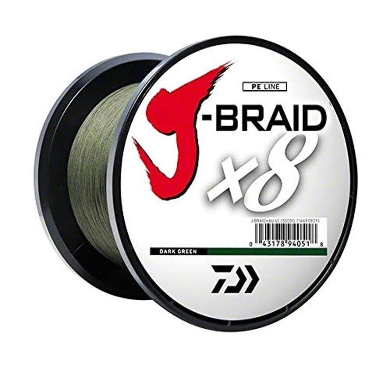 J-BRAIDX8, Bulk, Dark Green, Mono Dia.= 16lb.