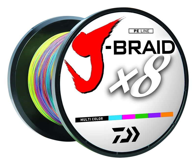 Daiwa J-BRAIDX8, Bulk, Multi-Color, Mono Dia.= 8lb.