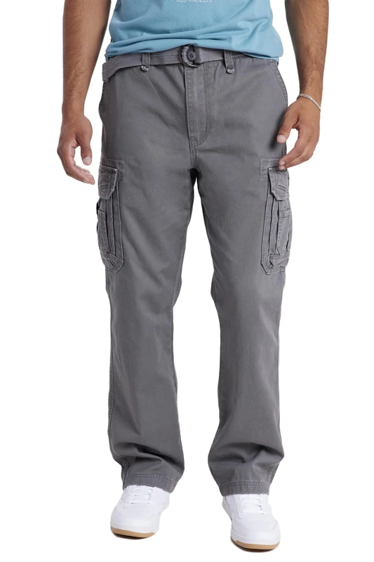 Unionbay Men's Survivor Iv Relaxed Fit Cargo Pant-Reg and Big and Tall Sizes Casual, Grey Goose, 36W x 32L
