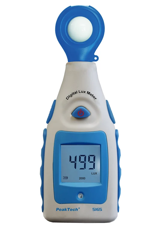 PeakTech Digital Luxmeter, Light Meter, Lighting Meter, Brightness Meter, Meter with Measuring Range from 0-200,000 Lux, Pack of 1, P 5165 - Image 1