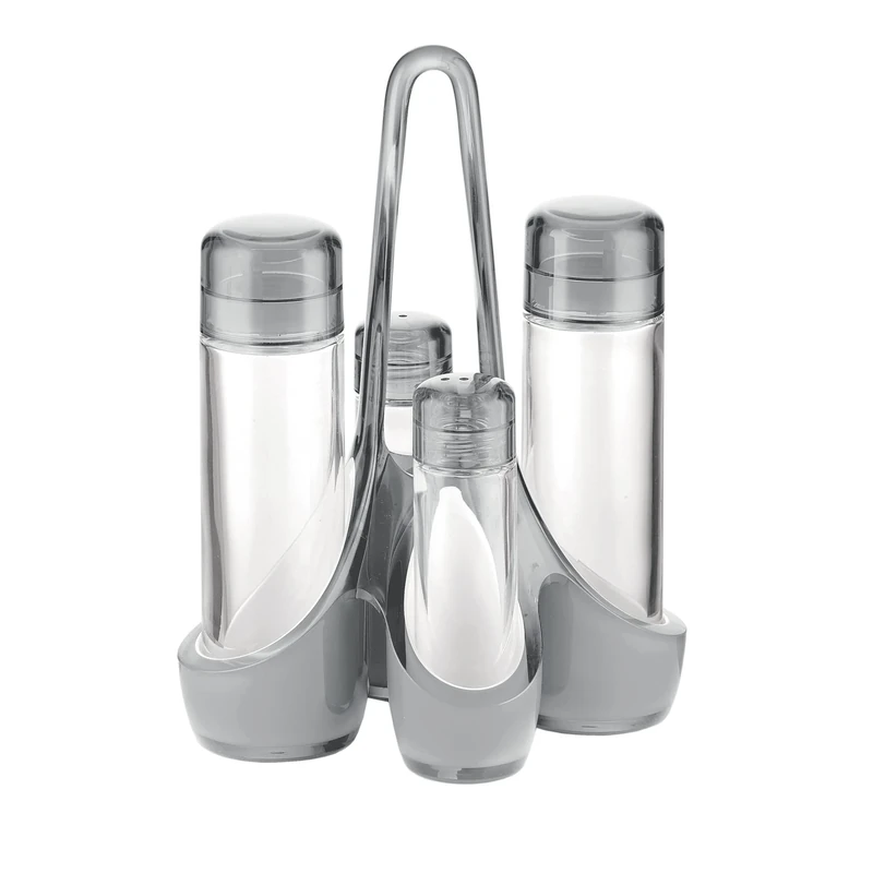 Guzzini Cruet Set, SAN,PE,GLASS, Grigio Cielo