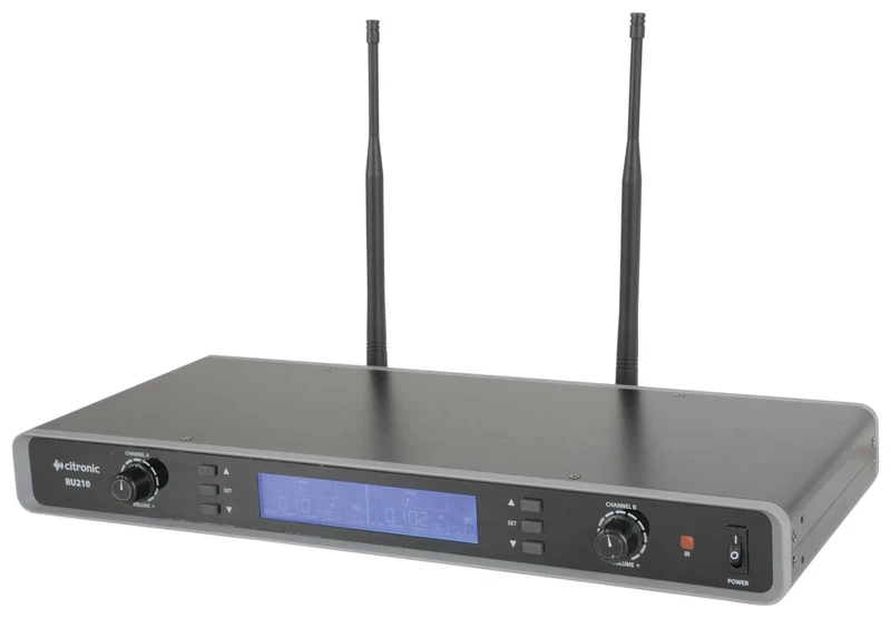 citronic Ru210H Uhf Dual Wireless Neckband/Tie Clip Microphone System