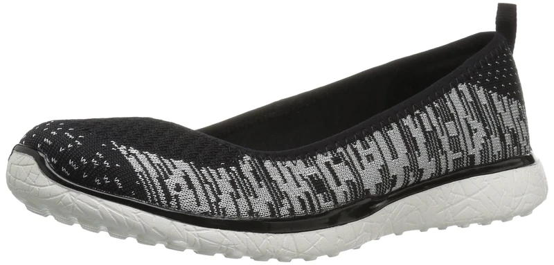 Skechers Women's Microburst One-up Sneakers, Black Black Silver, 6.5 UK
