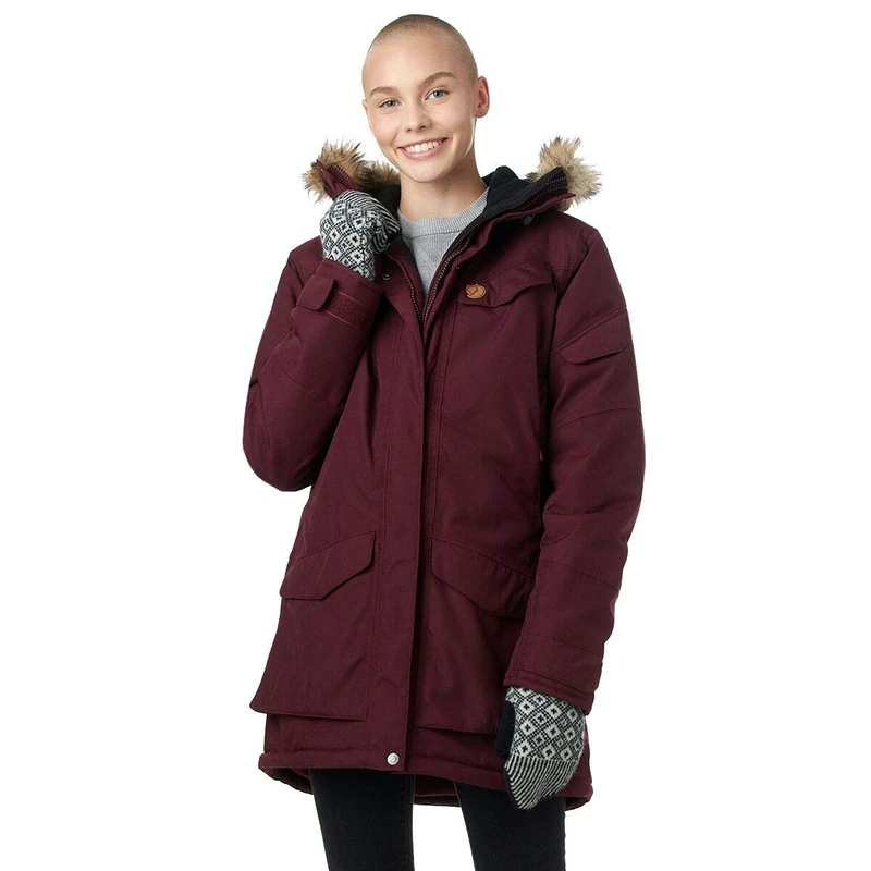 Fjallraven Nuuk Parka W Sport Jacket - Red, XX-Small