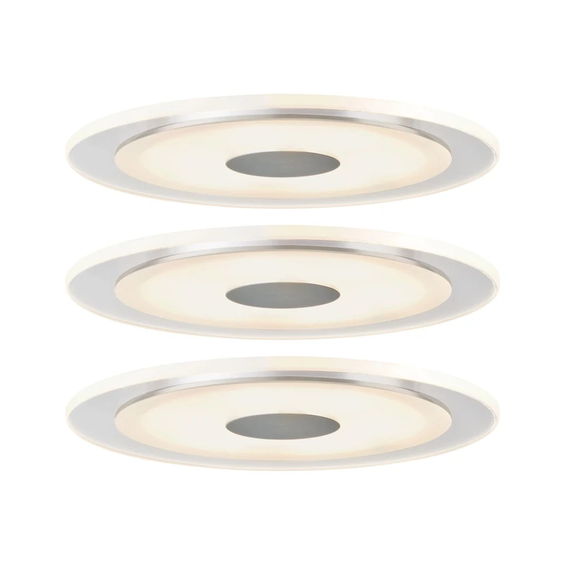 Prem rec Light Set Whirl Round dim LED 3 x6W 350mA 18VA 150mm br. alu/Acrylic