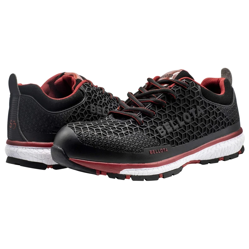 Bellota Safety Shoe, Model: S3, Color: Black and Red