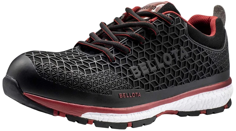 Bellota Safety Shoe, Color: Black and Red