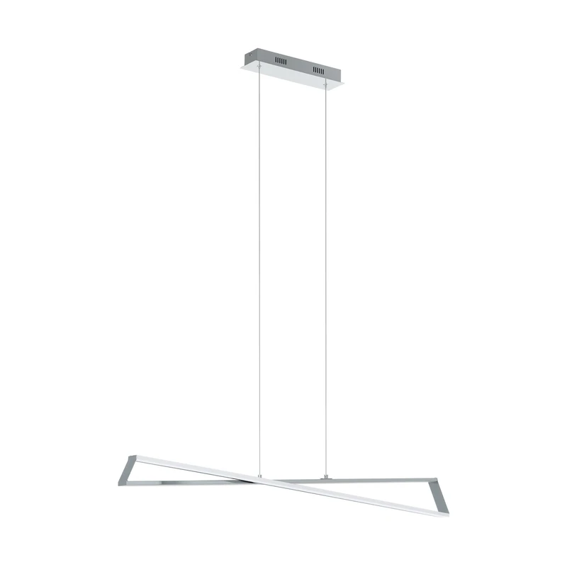 EGLO Agrela LED Pendant Light 2-Bulb Minimalism Steel Aluminium and Plastic Dining Table Lamp Living Room Lamp Hanging in Chrome White