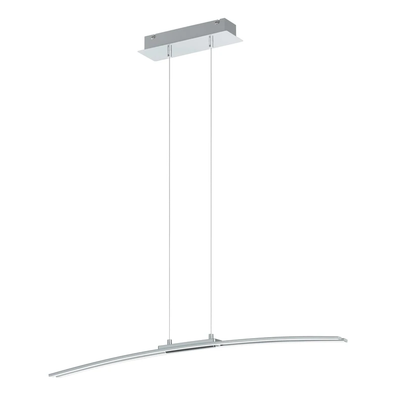 Eglo LED Pendant Lamp Lasana, Single-Flame Pendant Light, Hanging lamp Made of Aluminium, Steel, Plastic, Colour: Chrome, White