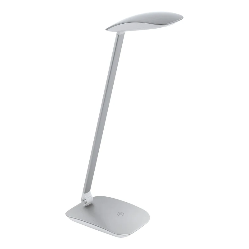 Eglo LED Silver Touch Dimming Desk Lamp with USB Charger Port 'CAJERO'