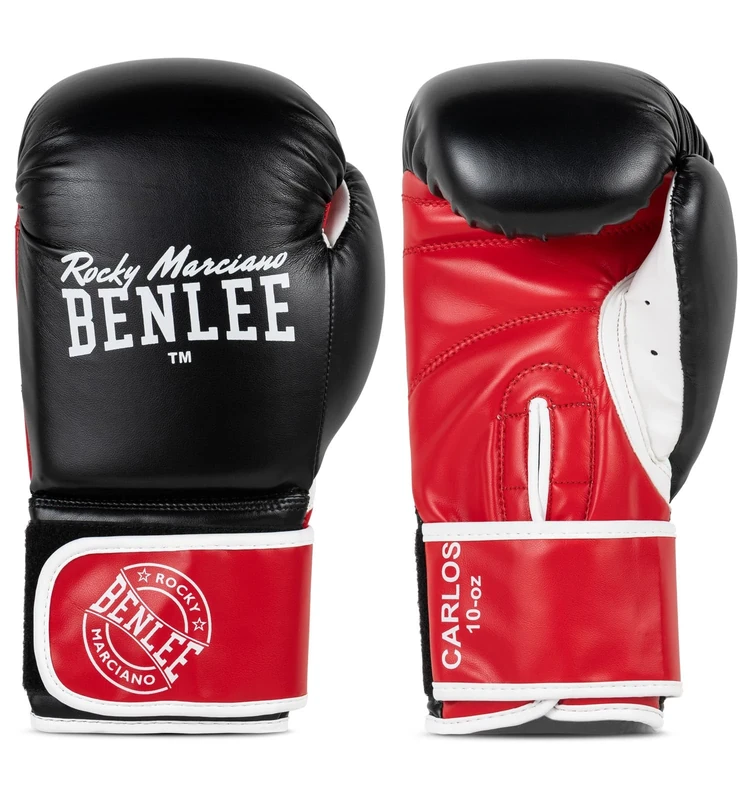 BENLEE Rocky Marciano Carlos Boxing Gloves, Unisex, CARLOS, Black/Red/White, 8 oz